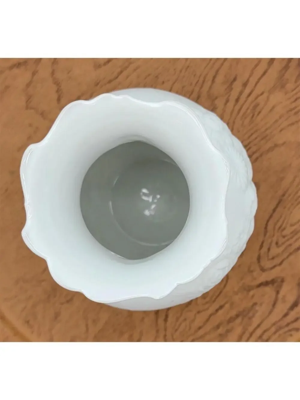 Kaiser Germany White Bisque Porcelain Vase Floral Relief Embossed Vintage